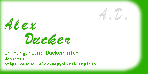alex ducker business card
